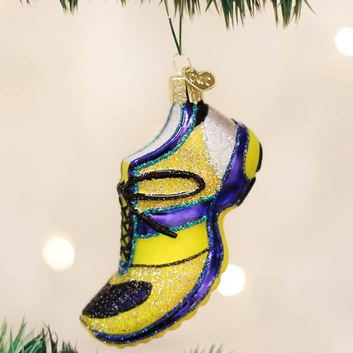 Old World Christmas Glass Blown Running Shoe