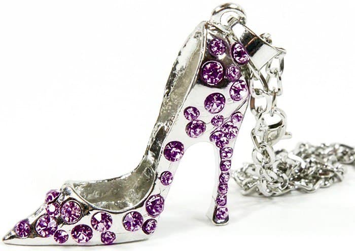 High Heel Shoe with Rhinestone Jewels
