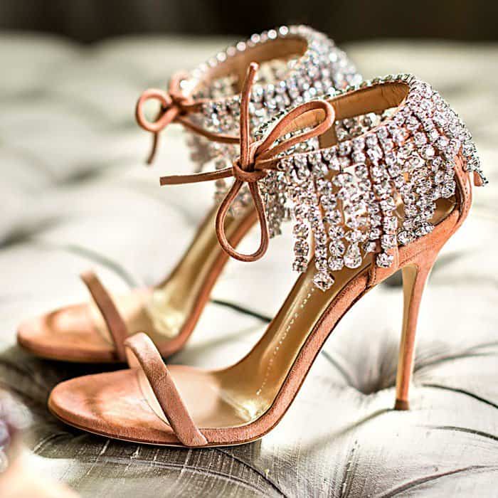Giuseppe Zanotti 'Carrie' Crystal-Embellished Suede Sandals