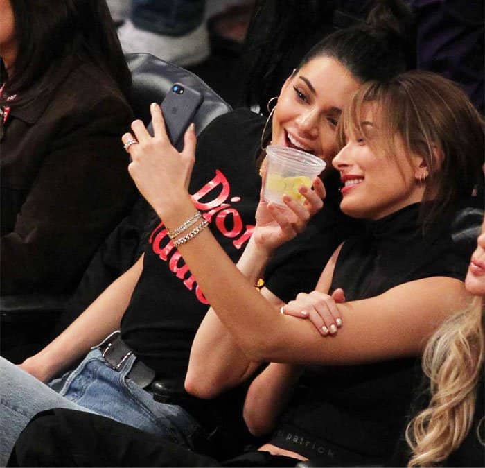 Kendall shares a selfie with her BFF Hailey Baldwin