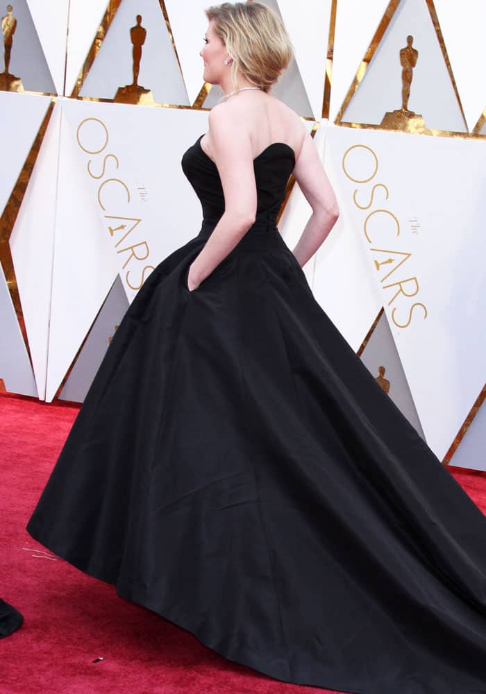 Kirsten wears a custom Christian Dior couture gown on the red carpet