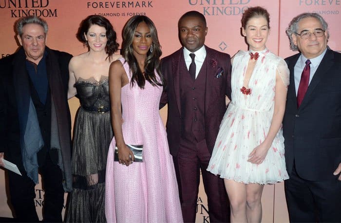 Rosamund with the cast of A United Kingdom