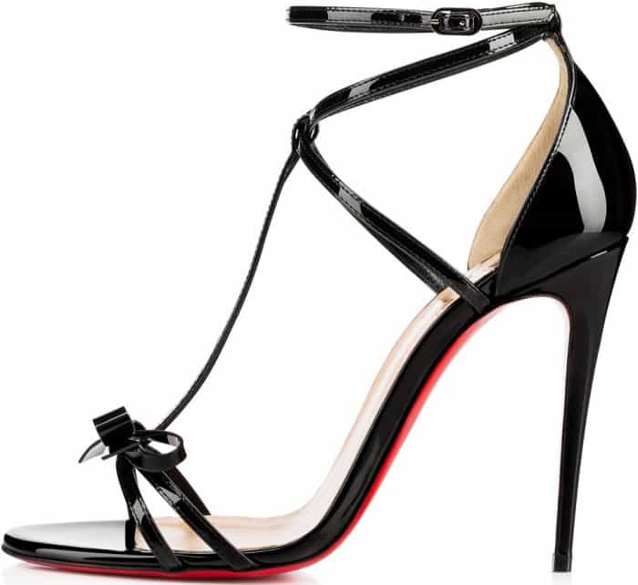 Christian Louboutin 'Blakissima' Sandals in Black Patent Leather