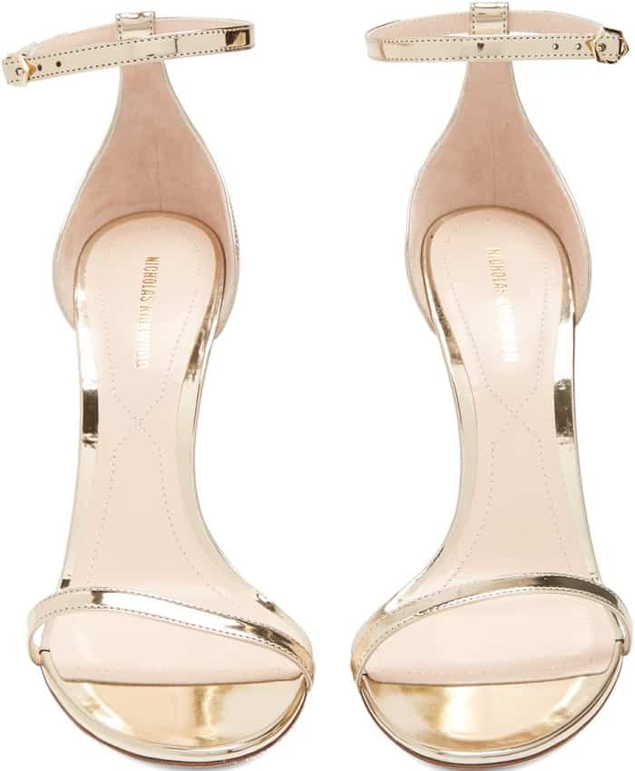 Nicholas Kirkwood ‘Penelope’ Sandals in Metallic Gold Leather