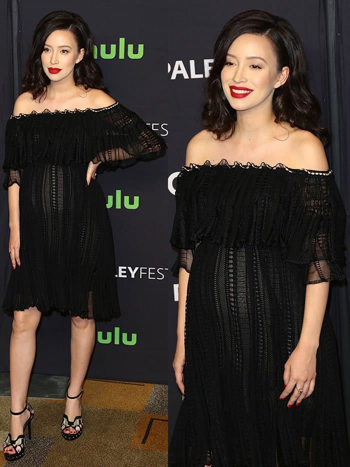 Christian Serratos at "The Walking Dead" presentation during the 34th annual PaleyFest at the Dolby theatre in Hollywood, California, on March 17, 2017.