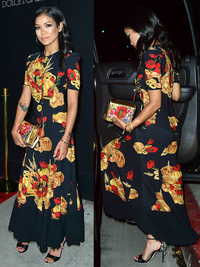 Jhene Aiko attending a Dolce & Gabbana party on Rodeo Drive in Beverly Hills, California, on March 23, 2017