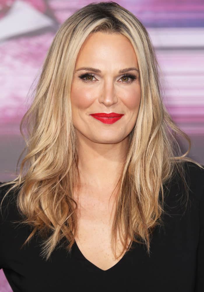 Molly Sims at the Los Angeles premiere of Power Rangers held at the Village Theater on March 23, 2017