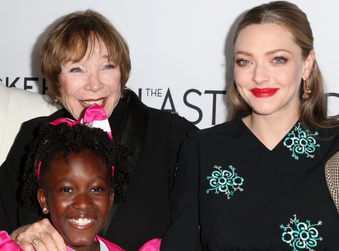 Amanda Seyfried with co-stars Shirley MacLaine and Ann'Jewel Lee at 'The Last Word' premiere