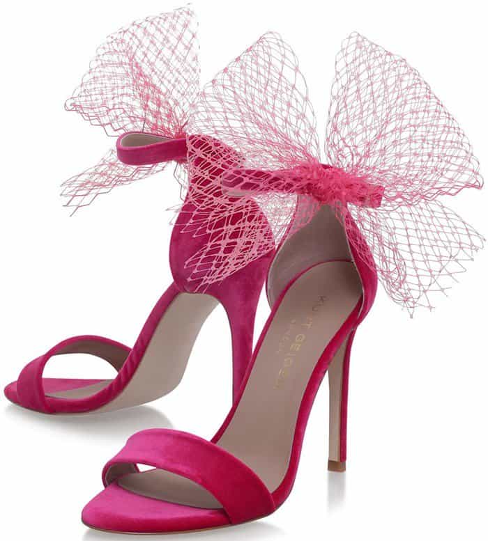 Kurt Geiger 'Suzette' Sandals With Netted Oversized Bow Trim