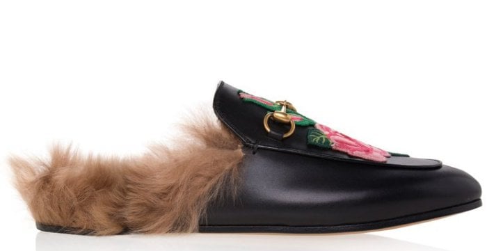 Gucci “Princetown” Slippers in Black Leather