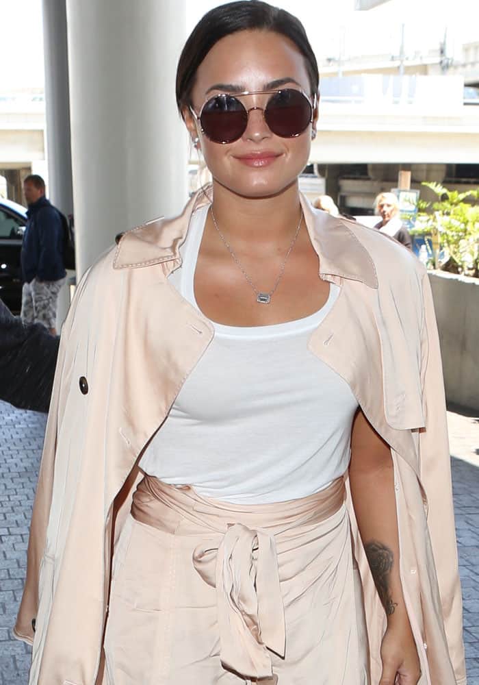Demi Lovato spotted at the Los Angeles International Airport (LAX) on May 16, 2017