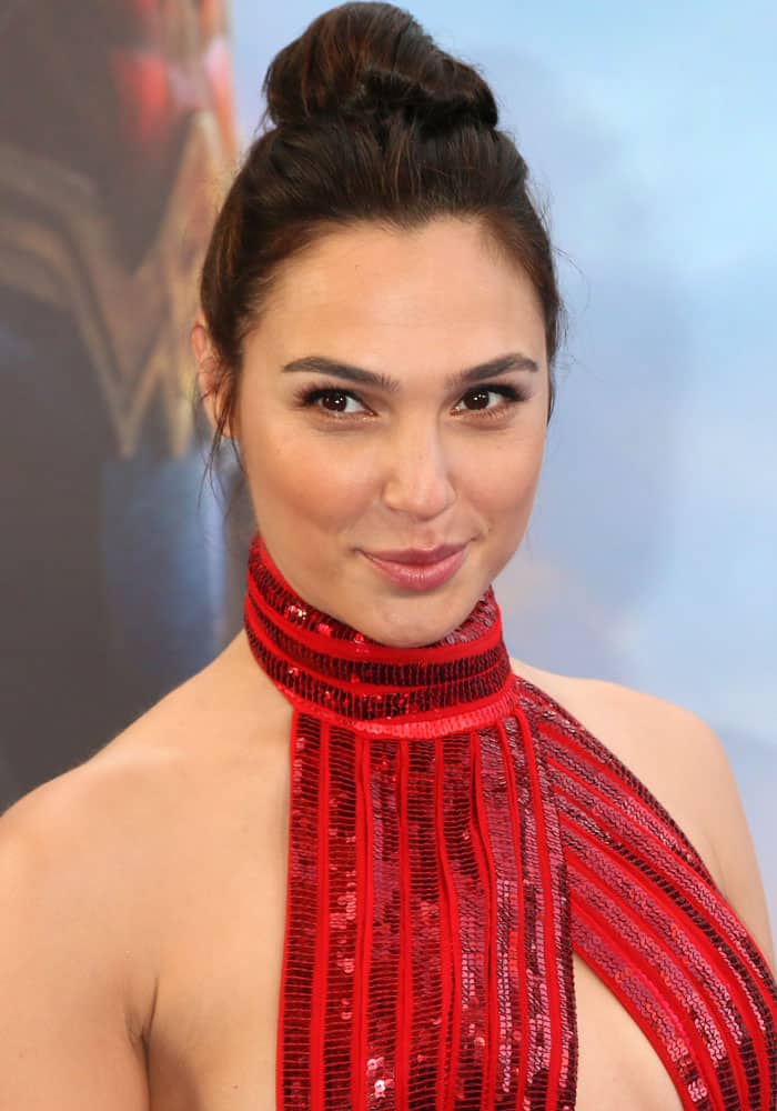 Gal Gadot at the "Wonder Woman" world premiere held at The Pantages Theatre in Hollywood on May 25, 2017