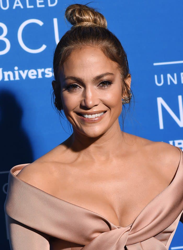 Jennifer Lopez in Elie Saab at the 2017 NBC Universal Upfront