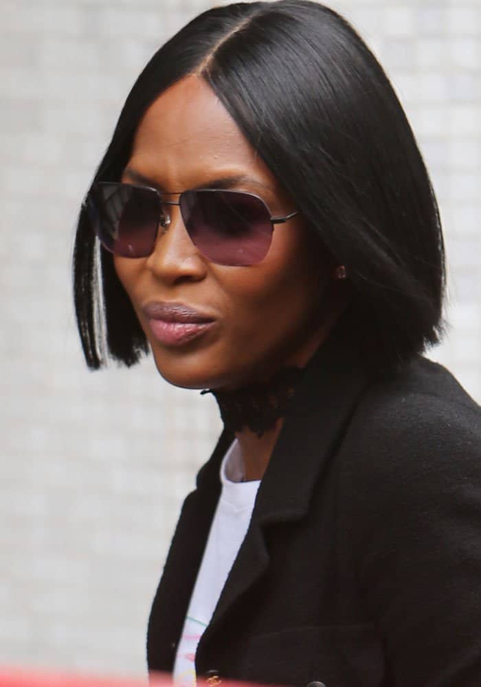 Naomi Campbell outside ITV Studios in London on May 9, 2017