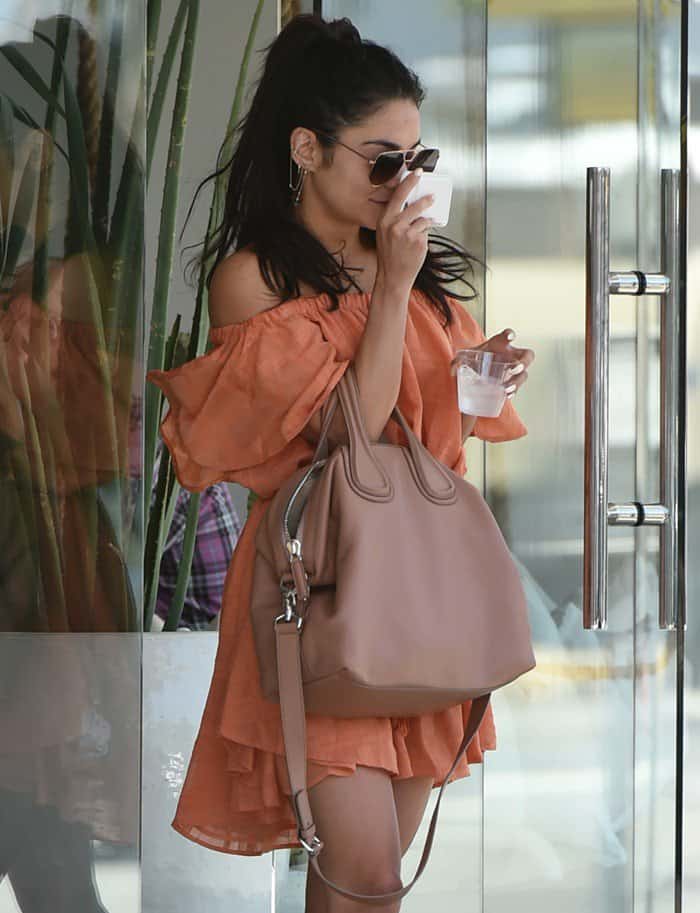 Vanessa Hudgens goes for a massage in Los Angeles on May 11, 2017