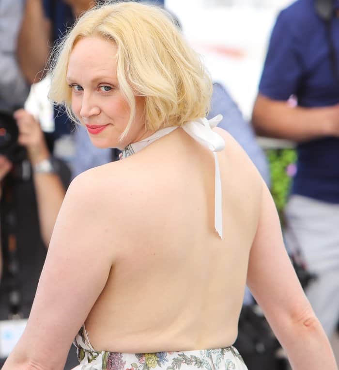 Gwendoline Christie wearing head-to-toe Fendi at the 70th Cannes Film Festival “Top of the Lake: China Girl” photocall