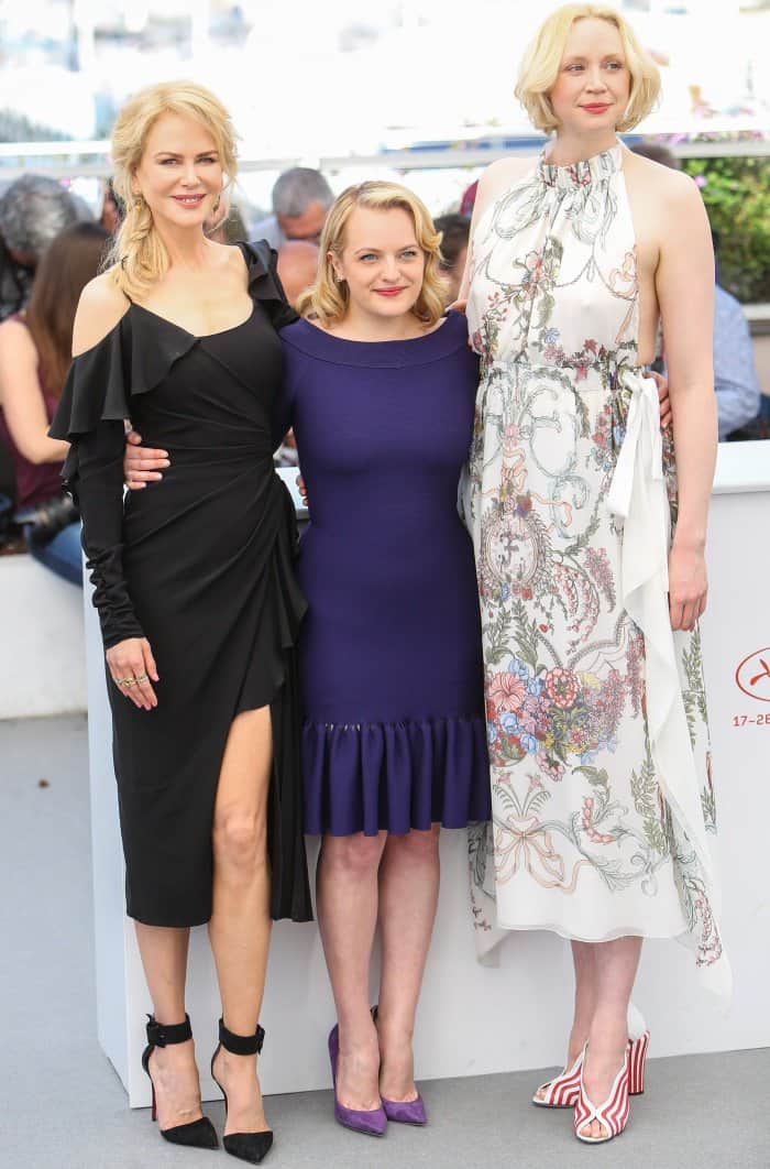 Nicole Kidman with Elisabeth Moss and Gwendoline Christie at the "Top of the Lake: China Girl" photocall during the 70th annual Cannes Film Festival