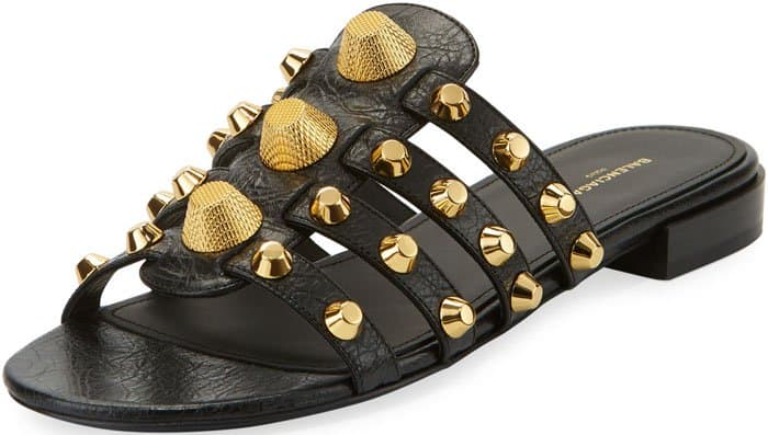 Balenciaga lambskin sandal with Giant 12 golden studs