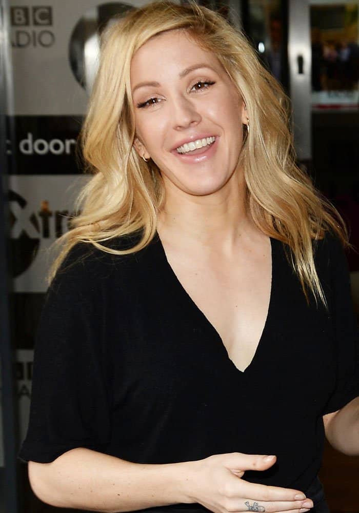 Ellie Goulding spotted outside the BBC Radio 1 studios in London on May 31, 2017