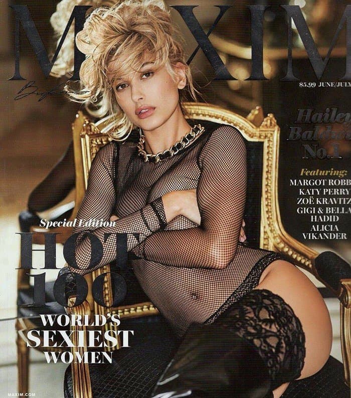 Hailey Baldwin was named number one on Maxim's annual Hot 100 issue 