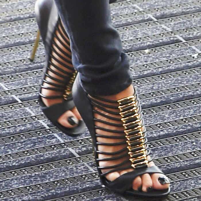 Nicole brings back the 2014 Casadei "Cage" sandals
