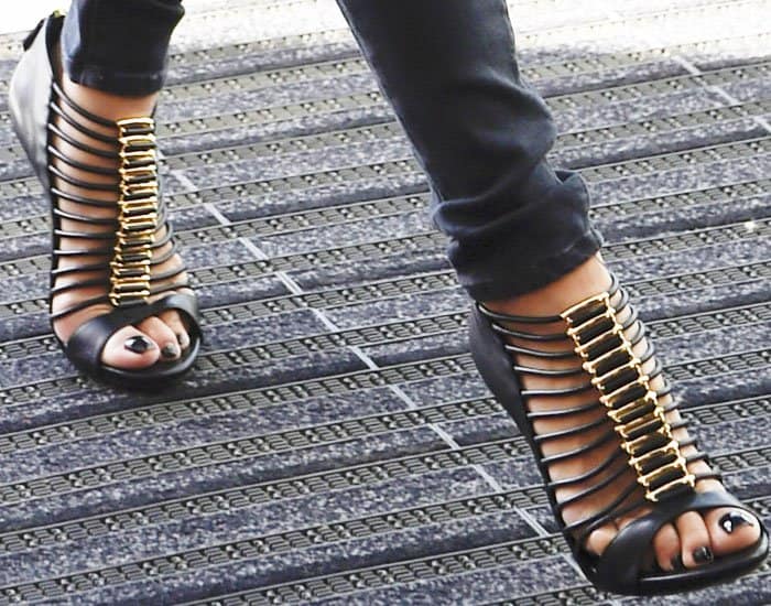 Nicole brings back the 2014 Casadei "Cage" sandals