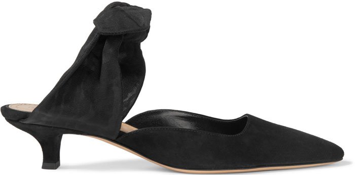 The Row Coco suede mules