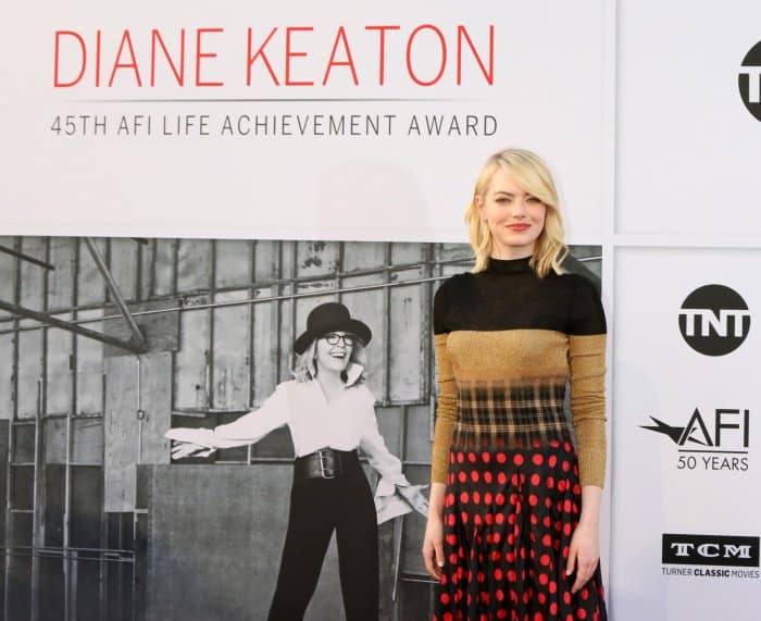 Emma Stone at the 45th American Film Institute Life Achievement Award Gala Tribute to Diane Keaton