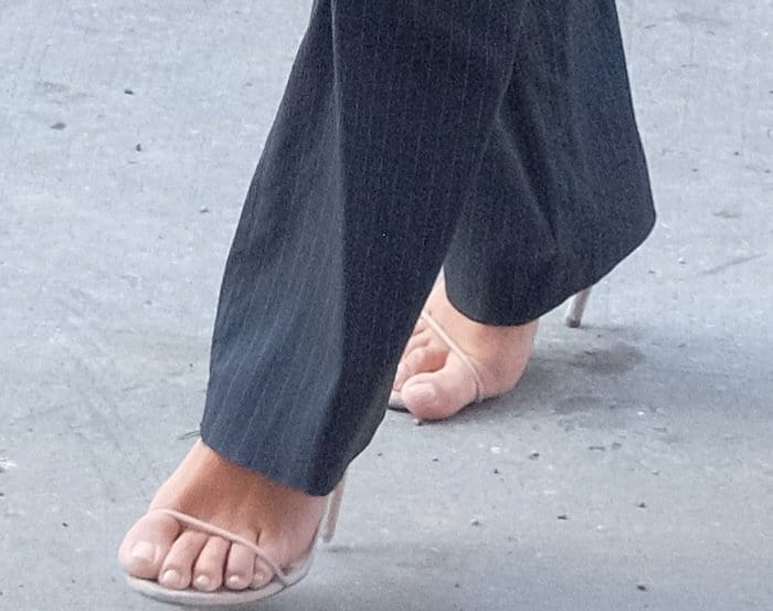 Kim Kardashian in Yeezy Sandals