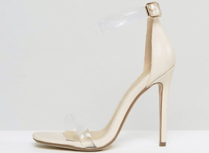 Missguided Clear Strap Barely There Heeled Sandals