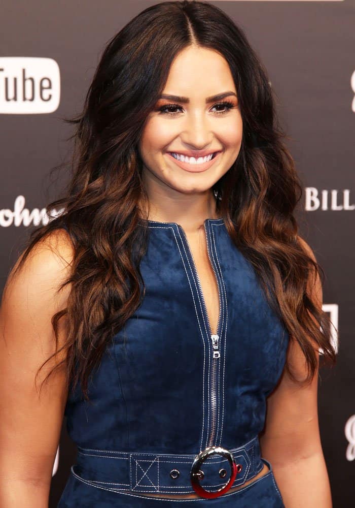 Demi Lovato at the Global Citizen Festival at Barclaycard Arena, Hamburg in Germany on July 7, 2017