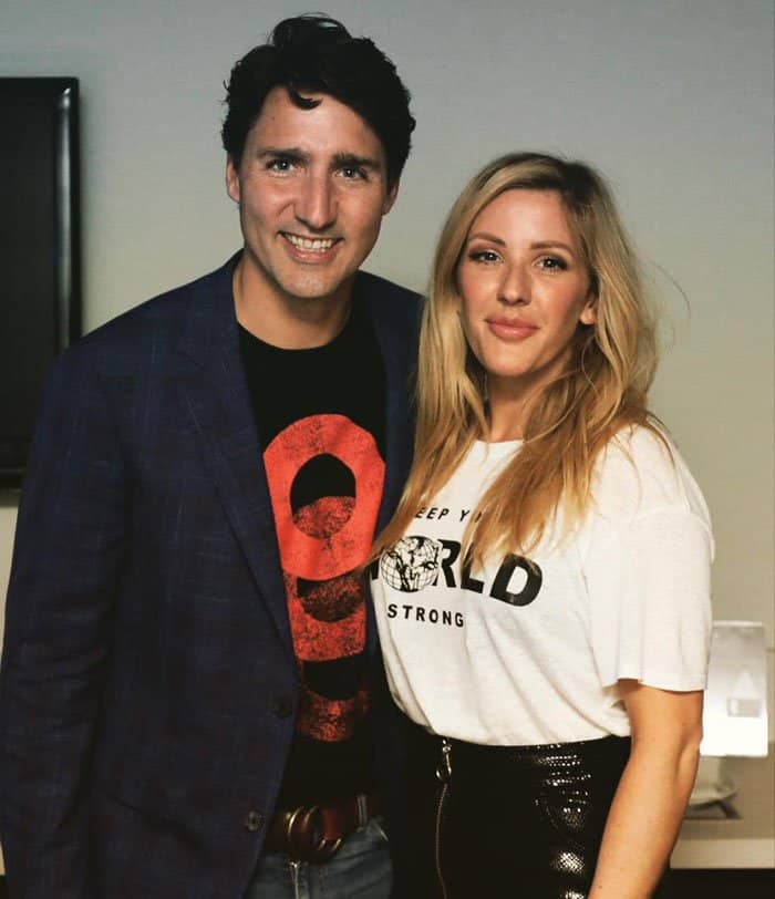 Ellie poses with Canadian Prime Minister, Justin Trudeau