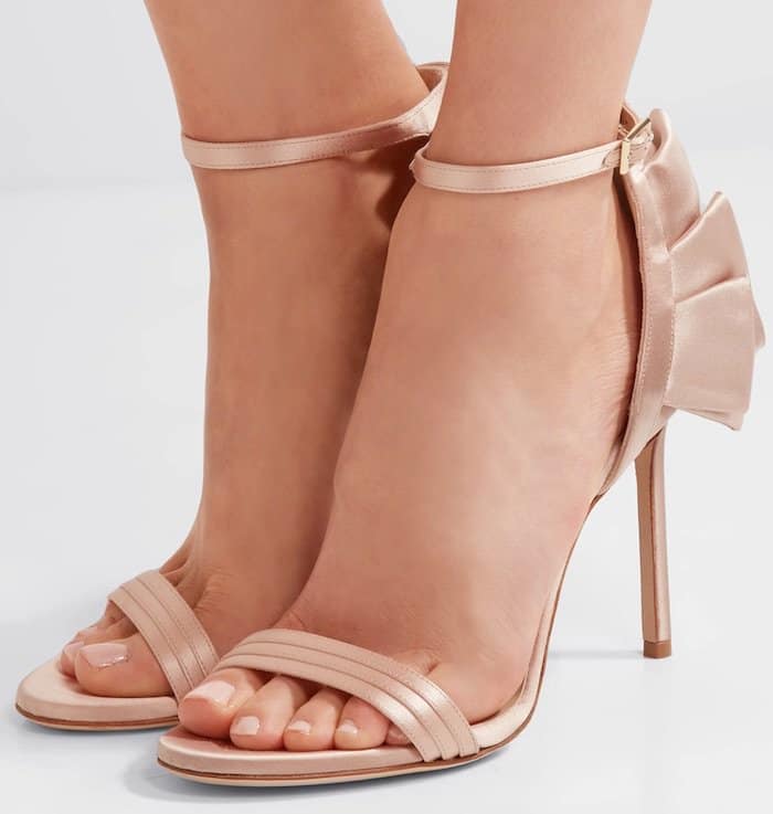 Jimmy Choo Kerry Sandals in ivory satin