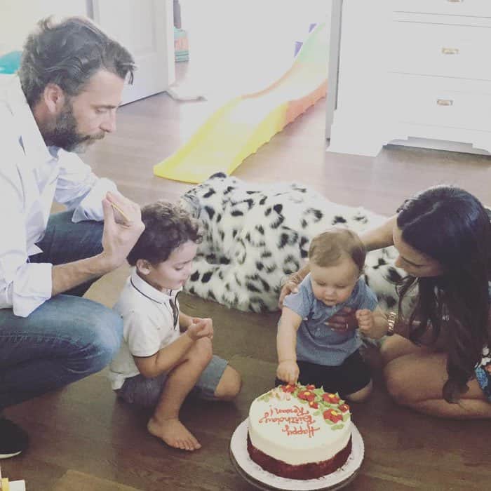 Jordana celebrates her younger son Rowan's birthday