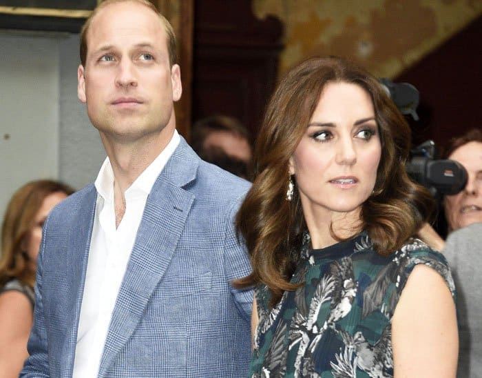 Kate arrived at the ball house with her dashing husband, Prince William