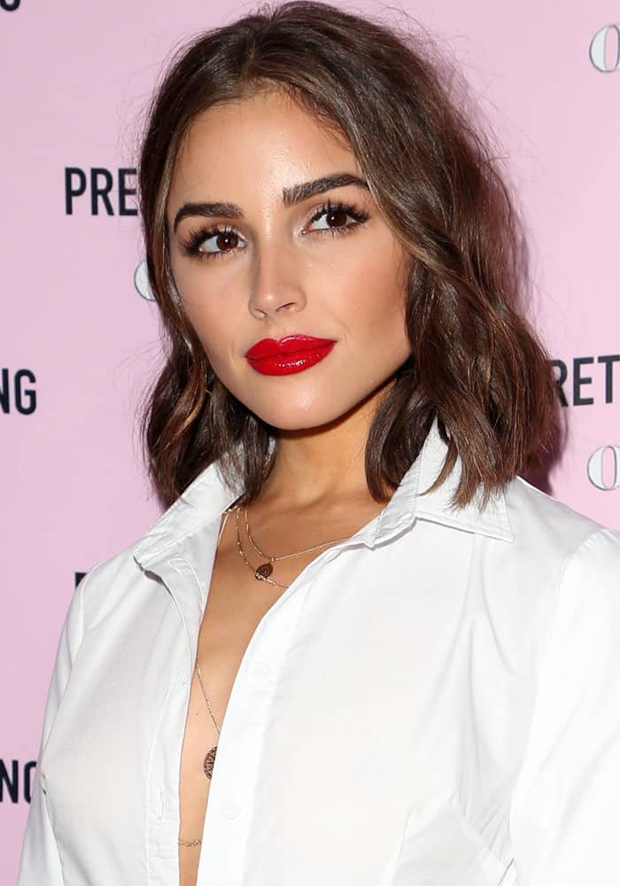 Olivia Culpo at the PrettyLittleThing X Olivia Culpo launch at the Liaison Lounge in Los Angeles, California on August 17, 2017