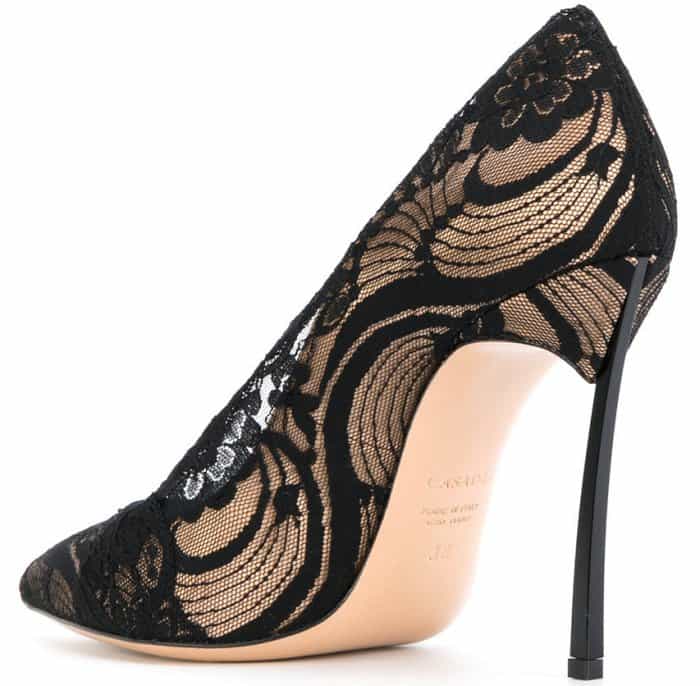 Casadei lace-embellished stiletto pumps