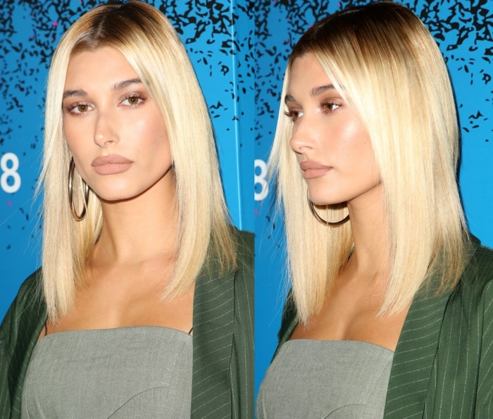 Hailey Baldwin wearing a Baja East Spring 2017 ensemble at Apple Music's "Carpool Karaoke: The Series" launch party at Chateau Marmont