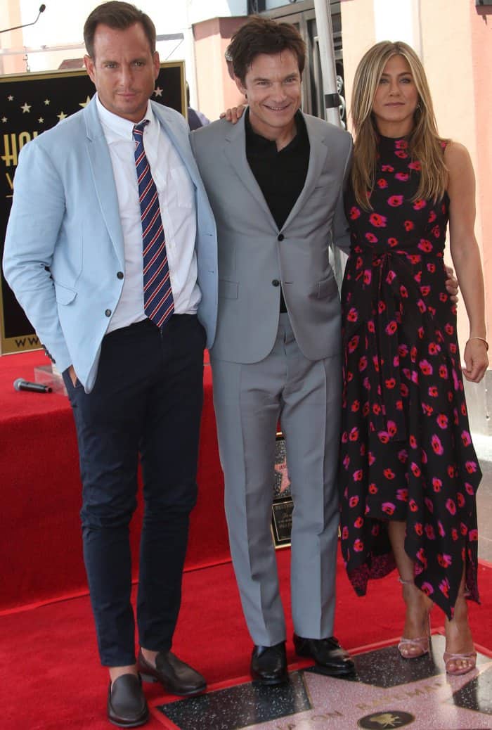 Will Arnett, Jason Bateman, and Jennifer Aniston at the Hollywood Walk of Fame Star ceremony honoring Jason Bateman