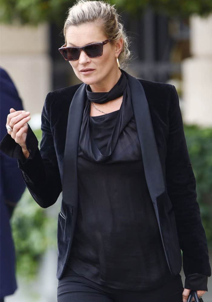 Kate Moss was spotted running around the City of Romance