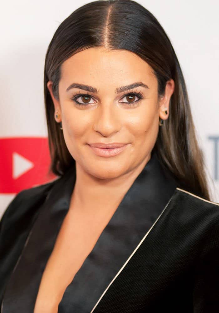 Lea Michele at the ABC Tuesday Night Block Party with YouTube at the Crosby Street Hotel in New York on September 23, 2017