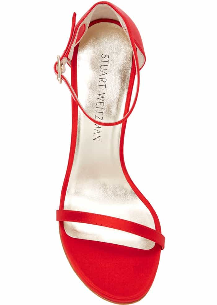 Stuart Weitzman Nudist sandals in satin red
