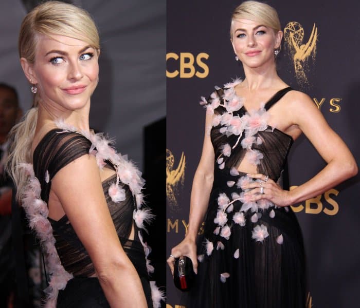 Julianne Hough wearing a Marchesa Spring 2018 gown at the 69th Emmy Awards