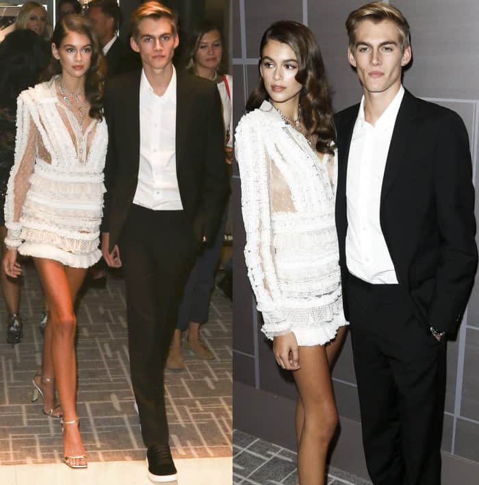 Kaia Gerber with brother Presley Gerber at the Daily Front Row’s Fashion Media Awards