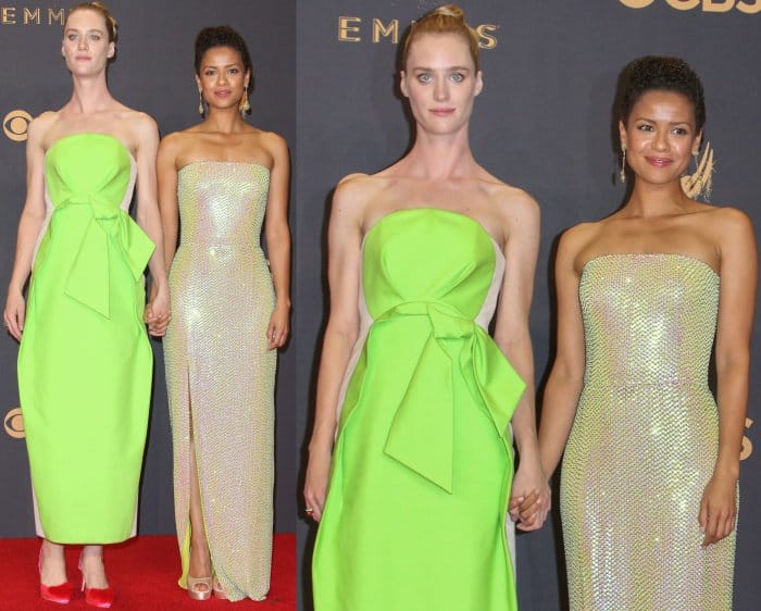Mackenzie Davis and Gugu Mbatha-Raw captivated on the 69th Emmy Awards red carpet with their winning looks. The "Black Mirror" stars looked stunning as they posed for photographs together and showcased their contrasting styles