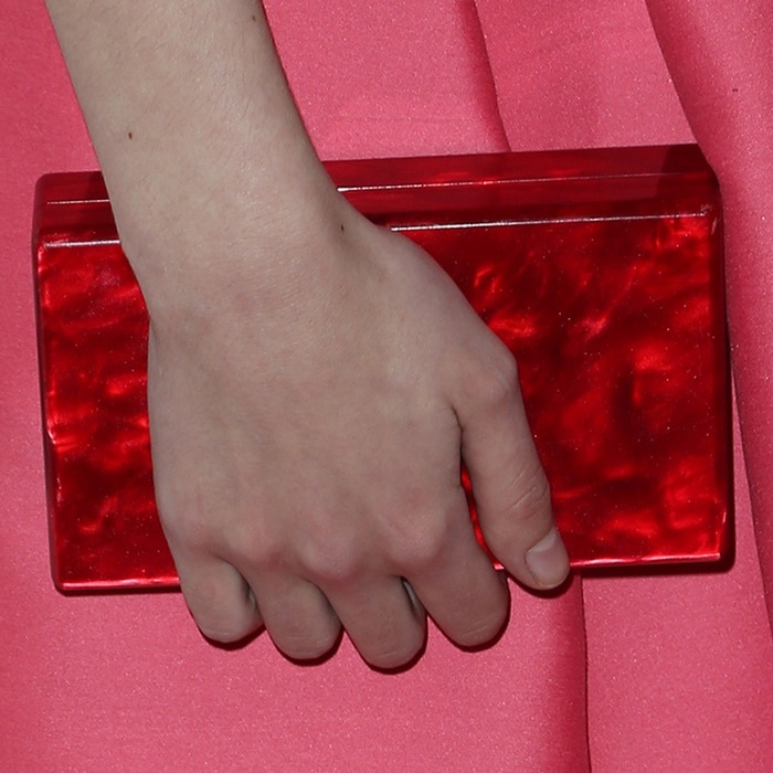 The starlet carrying an Edie Parker ‘Jean’ clutch