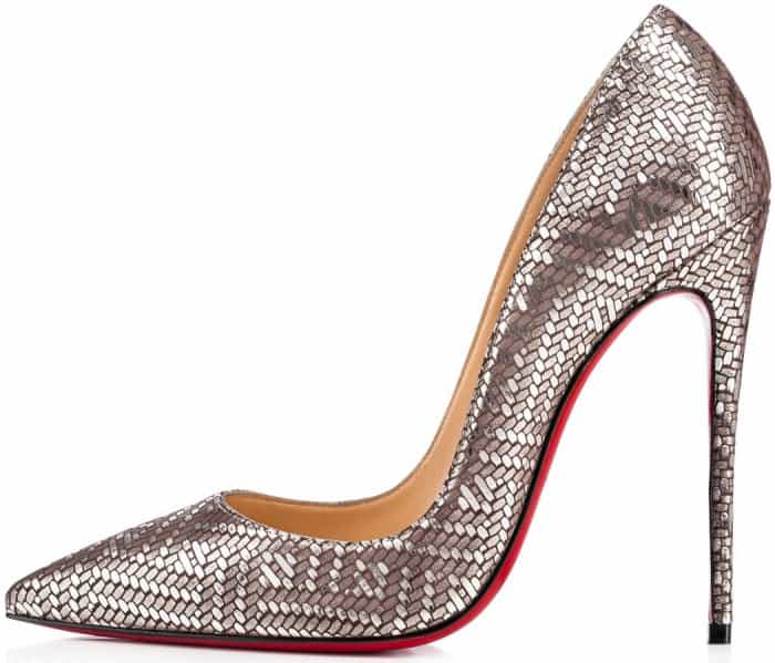 Christian Louboutin "So Kate" pumps in antic silver