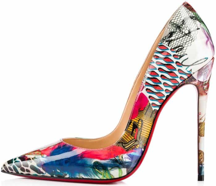 Christian Louboutin "So Kate" pumps in multicolored patent trash
