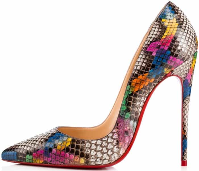 Christian Louboutin "So Kate" pumps in ultra rose python