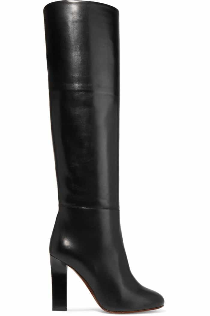 Victoria Beckham black leather knee boots